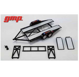 GMP – 1/43 Scale – GMP TANDEM CAR TRAILER WITH TIRE RACK - CHEVROLET - Diecast Model Replica