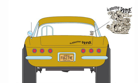 ACME A1800932 - 1/18 Scale 1961 Chevrolet Corvette Gasser - Rat Fink's The Fugitive Vette