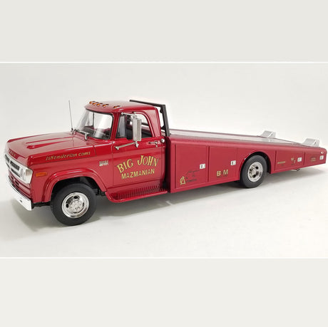 ACME A1801915 - 1/18 Scale 1970 Dodge D-300 Ramp Truck Mazmanian Diecast Scale Model Replica