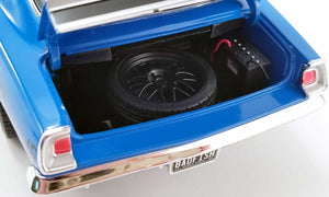 ACME - 1/18 Scale - A1806117 11969 PLYMOUTH BARRACUDA STREET FIGHTER Petty Blue Diecast Scale Model Replica