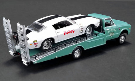 ACME EXCLUSIVE - 1/64 GL-51247 HOLLEY PERFORMANCE - 1967 CHEVROLET RAMP TRUCK WITH 1971 CHEVROLET CAMARO