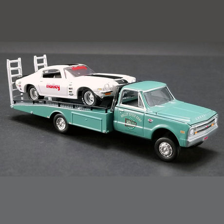 ACME EXCLUSIVE - 1/64 GL-51247 HOLLEY PERFORMANCE - 1967 CHEVROLET RAMP TRUCK WITH 1971 CHEVROLET CAMARO