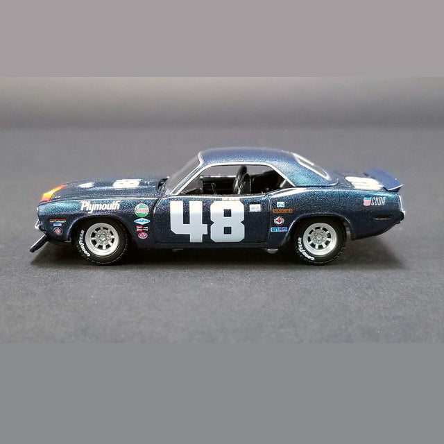 ACME - 1/64 Scale - GL-51263 #48 1970 Plymouth Trans Am Barracuda - Dan Gurney Diecast Scale Model Replica