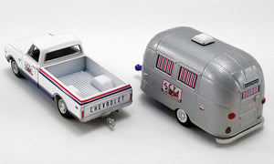 ACME EXCLUSIVE - 1/64 Scale - GL-51339 SCTA 1968 CHEVROLET C-10 WITH AIRSTREAM 16' BAMBI SPORT DIECAST SCALE MODEL REPLICA