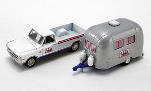 ACME EXCLUSIVE - 1/64 Scale - GL-51339 SCTA 1968 CHEVROLET C-10 WITH AIRSTREAM 16' BAMBI SPORT DIECAST SCALE MODEL REPLICA