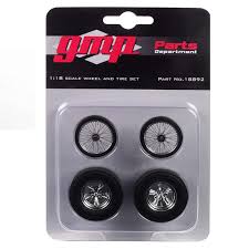 GMP 18892 – 1/18 Scale Vintage Dragster Wheel and Tire Set