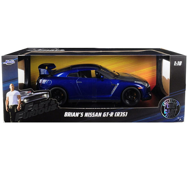 Jada 97035 - 1/18 Scale Fast & Furious Series Brian's Nissan GT-R (R35) Furious 7 Diecast Model Replica
