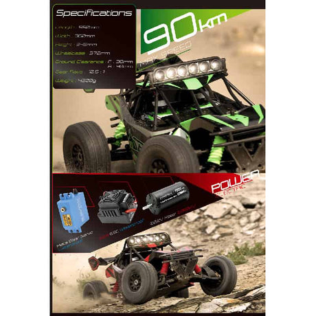 Team Magic - 560015 1/8 Scale SETH 2200kv Brushless Electric 3-6s Waterproof RTR 4WD Remote Control Desert Truck