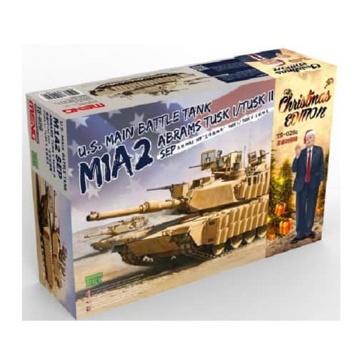 Meng-Models TS-026S - 1/35 Scale U.S. Main Battle Tank M1A2 Abrams Tusk I/Tusk II SEP Christmas Edition Plastic Model Kit