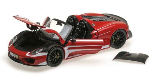 Minichamps - 1/18 Scale - 2015 Porsche 918 Spyder in Red Diecast Scale Model Replica