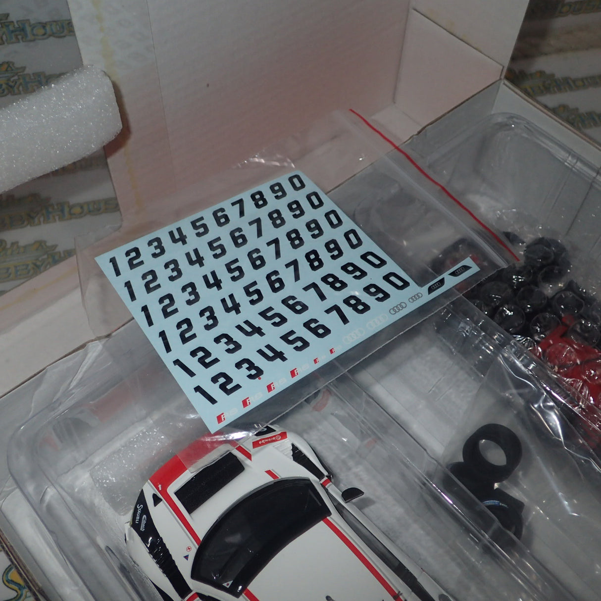 Scaleauto SC-6180a - 1/32 Scale Audi R8 LMS GT3 Cup 2017 in White/Red Slot Car